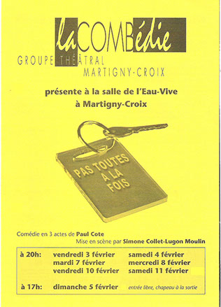 2012 – PAS TOUTES À LA FOIS